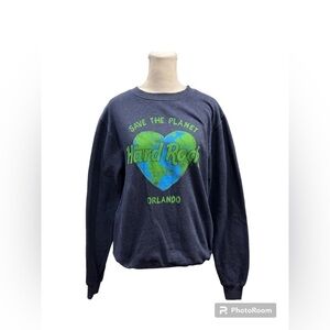 Hard Rock Hotel Orlando Save‎ The Planet Crew Neck Sweatshirt Size Small